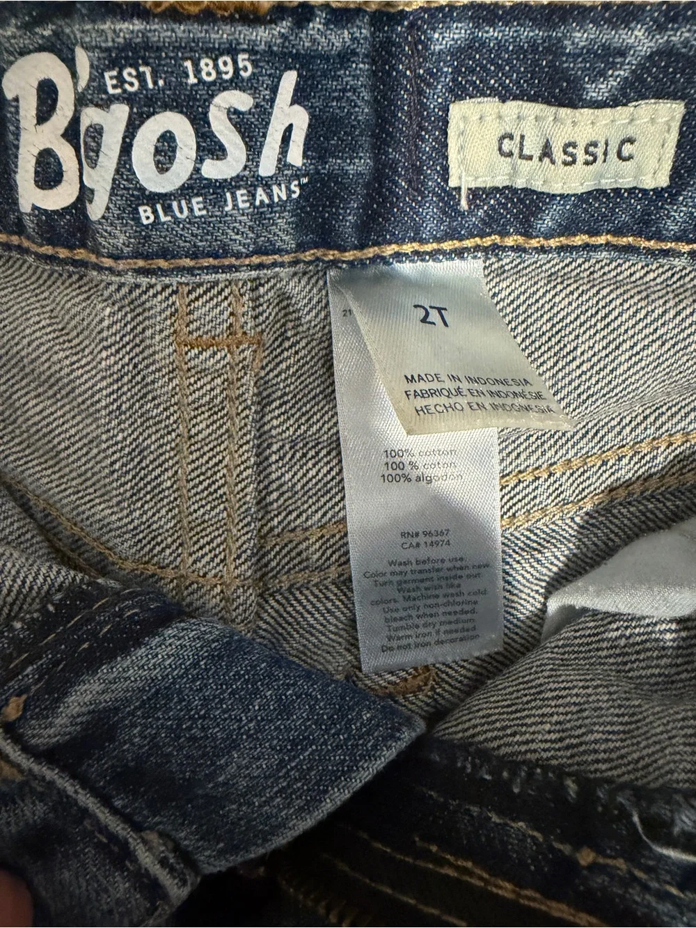 Lot of 4 Carter’s OshKosh Toddler Boys Jeans Bundle 2T 24M 4 Pair Denim Pants